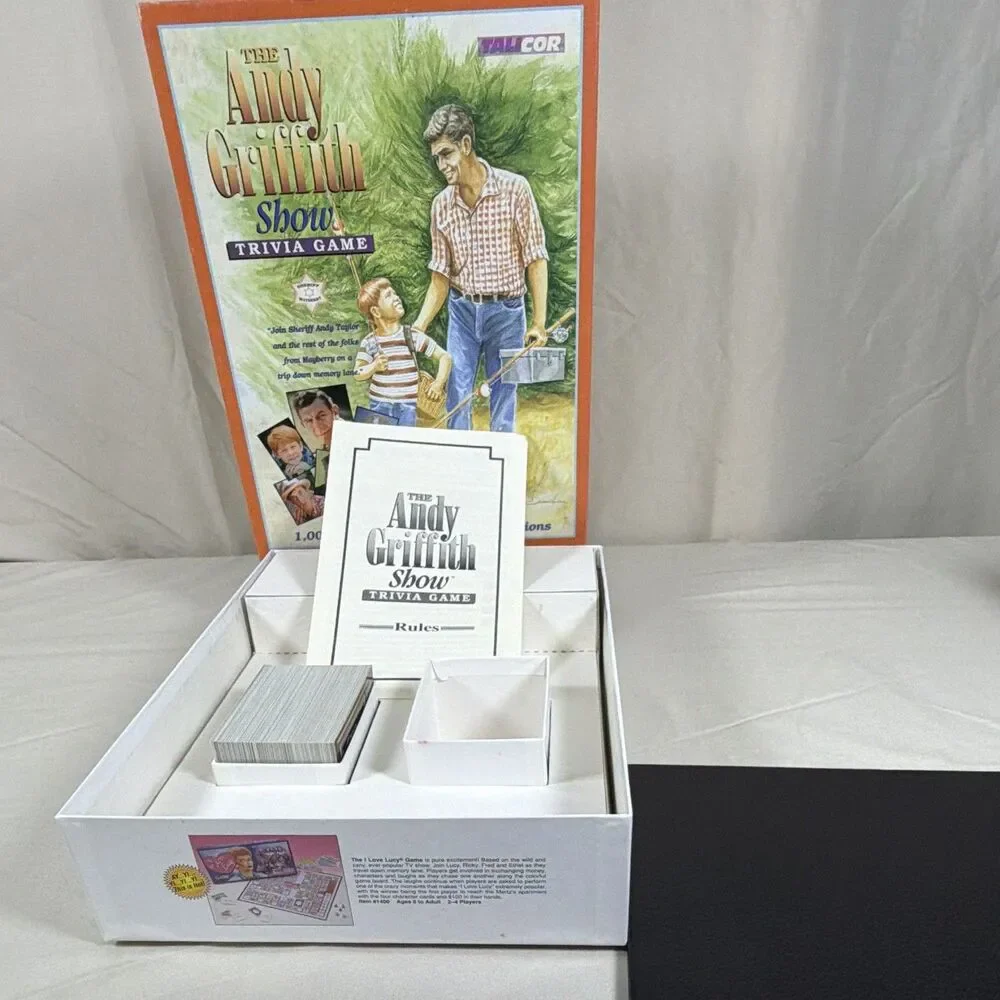 Vintage 1998 Andy Griffith Show Trivia Board Game Talicor Mayberry Complete